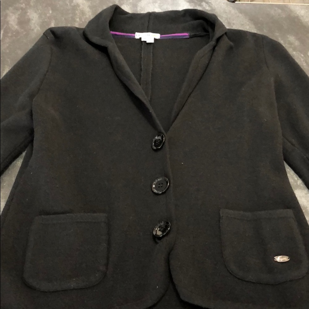 Lacoste 3 button cardigan with collar lapel